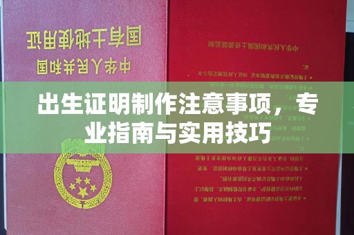 汉川出生证明制作注意事项，专业指南与实用技巧