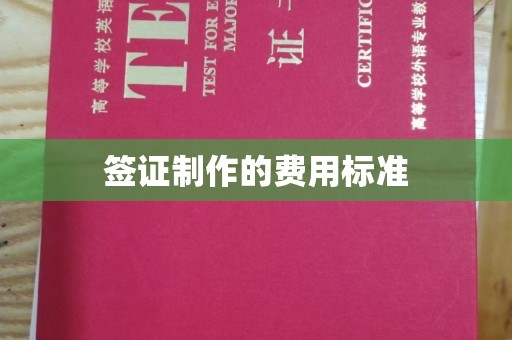 汉川签证制作的费用标准