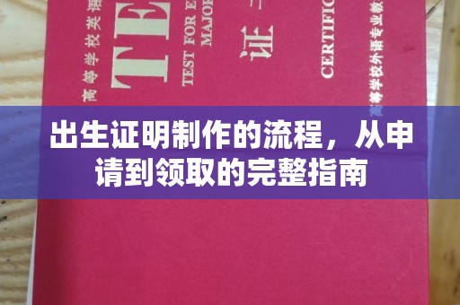 汉川出生证明制作的流程，从申请到领取的完整指南